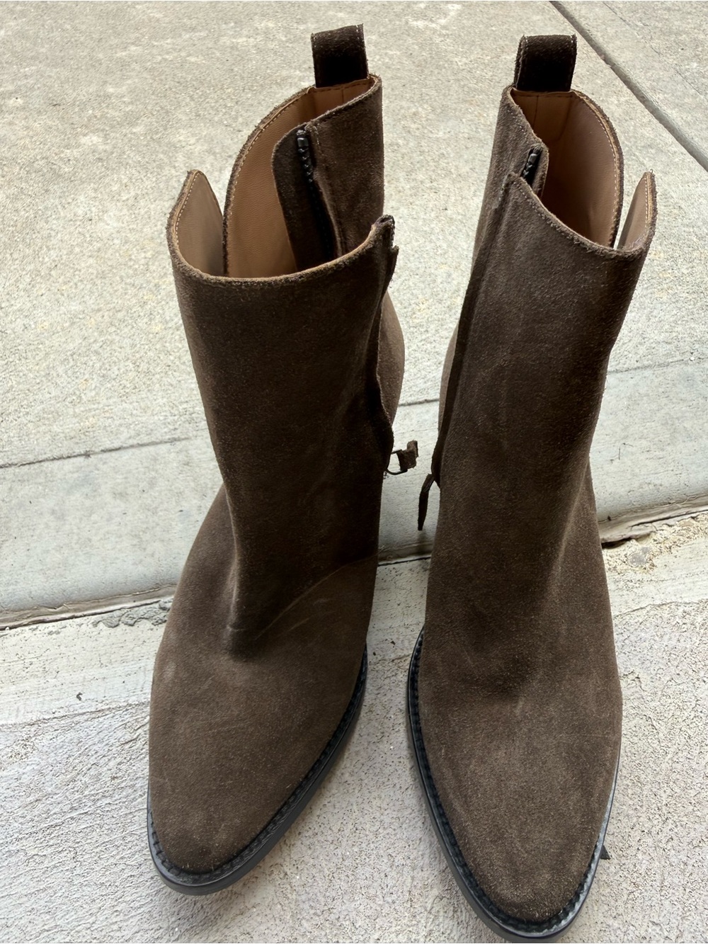 Brown Suede Women's Ankle Boots BR